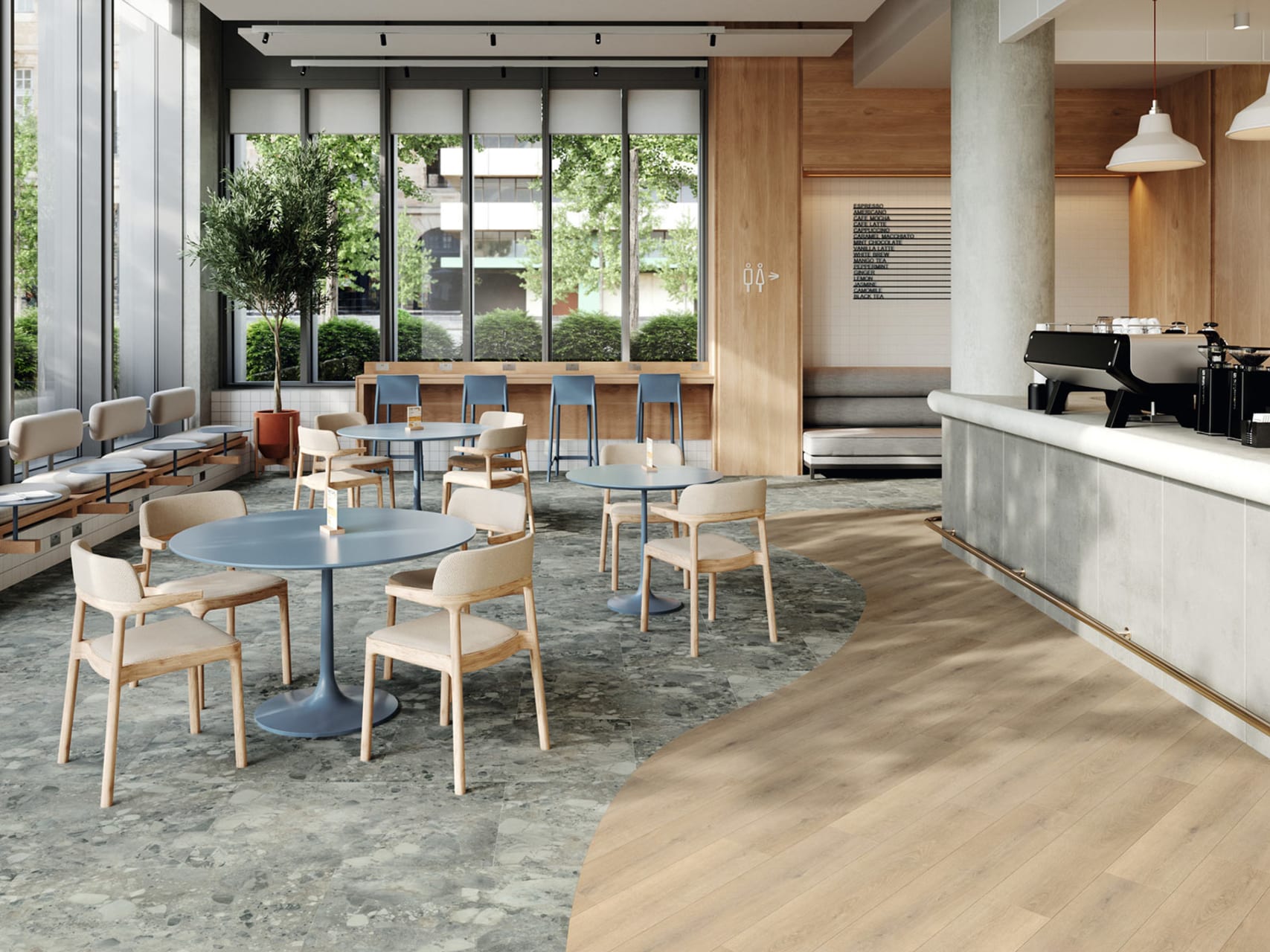 Piazza Caldera: Commercial LVT Flooring from the Amtico Spacia